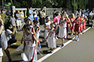 三条夏祭り民謡踊り流しにみんなで参加しました。