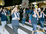 三条夏祭り・民謡流しで踊るママたち。さすが年季が入っています